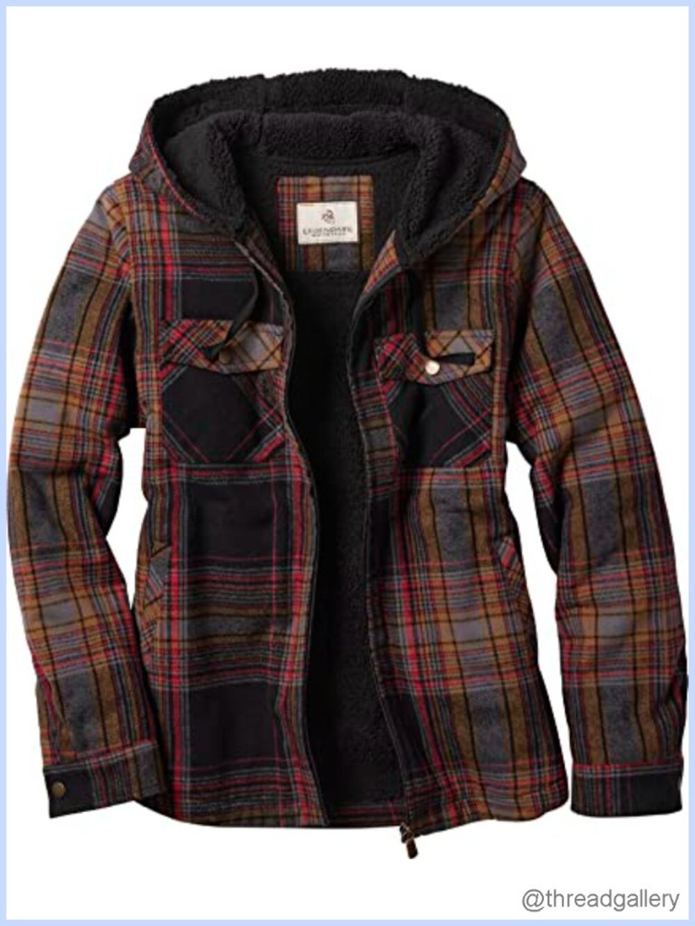 Berber Lined Hooded Shacket Faux Fur Lined Shirt Jacket